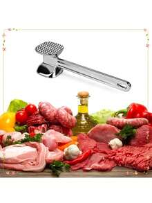 Stainless Steel Meat Tenderizer, Double-Sided Meat Pounder - Meat Mallet For Home Use