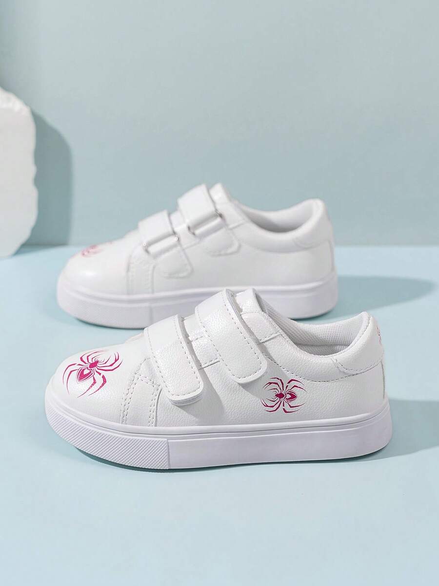 2026年春季最新款蜘蛛网图案设计运动鞋，休闲时尚白色鞋 - 白色 - 查看 1