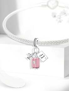 1件圣诞时尚地球仪飞机吊坠珠，适合女士手链、手镯DIY饰品制作及日常配饰装饰，是女孩的理想之选。 - 行李箱飛機護照 - 查看 5