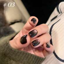 10毫升/瓶 Powder Focus 磁性猫眼系列凝胶指甲油，畅销红色、绿色、粉色、黑色、蓝色、透明玻璃珠，冬季闪粉7色钻石指甲油，棕色，适用于脚趾甲，美甲沙龙专用 - 彩色 - 查看 16