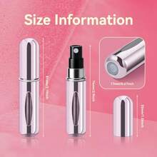 2026 Portable Dispensing BottleRefillable Perfume Portable Atomizer Bottle Refillable Perfume Spray Travel Perfume 5ml 4 Pack (GrePinkGoldRoyal Blue) - như hình ảnh - Xem 3