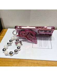 蝴蝶手机支架，镀铬粘性桌面/平板电脑支架，新款豪华款