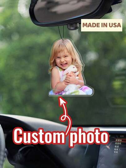 Custom Acrylic Picture Car Pendants,Personalized Car Accessories,Customized Car Ornaments,Customizable Birthday Gifts With Photos,Wedding Gifts,Bag Ornaments,Keychain,Living Room,Bedroom Pendant,Customizable Couple Pictures,Family,Friends,Besties,Father,Mother,Anniversary,Unique Gifts Back To School,Customized Kids Growth Souvenirs,Easy Comfort,Easy Comfort
