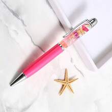 Bolígrafo de metal con diseño personalizado de texto/logotipo de océano aceitoso, bolígrafo de metal retráctil de giro grueso, adecuado para la oficina diaria, estudiantes, maestros, regalo pensativo para amigos, familiares y colegas - Multicolor - Ver 19