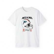 Camiseta personalizada de casco de fútbol de los Miami Dolphins UNISEX - Negro - Ver 5