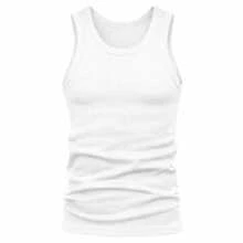 Basic American Ribbed Tank Top - Beyaz - Görünüm 2