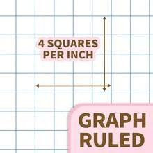 SUNEE Spiral Notebook, 1-Subject, Graph Ruled Paper, 8\ X 10-1/2\, 100 Sheets Per Notebook, 3-Hole Punched Paper, Water Resistant Cover, Spiral Grid Notebooks For Work, Home, Schoolsss, Writing, Pink - Pink - View 4
