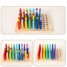 Sensory Integration Training Wooden Toys, Children's Early Education Home Intelligent Puzzle Montessori Sensory Building Blocks - Multicolor - View 9