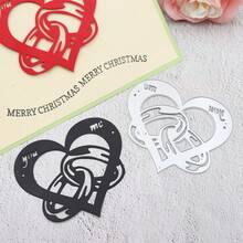 1pc Valentine's Day Heart Shaped Cutting Die, Embossing Die For Ring Crafts, Suitable For Holiday Decoration Scrapbooking, Handmade Card Making DIY, Elegant Scrapbooking, Wedding, Birthday, Valentine's Day, Easter Cards