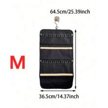 1PC Hanging Jewelry Storage Box With Roll-Up Strap Hooks And Metal Hooks Double-Sided Jewelry Rack For Wardrobes, Walls, And Doors Perfect For Earrings, Necklaces, And Rings , Makeup Room Decor,Travel Essential - Multicolor - View 12