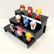 三层黑色亚克力展示架 - 外观坚固耐用，轻巧便携，桌面收纳架，节省空间的化妆品收纳架 - 手办、玩具展示架 - 彩色 - 查看 7