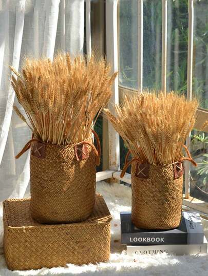 Buquê de trigo seco, buquê de talos de trigo seco, decoração artificial com talos de trigo seco, decoração de fazenda, decoração boho de fazenda faça você mesmo, guirlanda de colheita, estilo decorativo, decoração para casa, decoração de parede, decoração de cozinha, decoração de mesa de centro, adequado para casamento, vaso, casa, mesa de jantar, encontro, festa no campo, acessórios para quarto, decoração de casamento