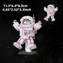 Creative Astronaut Building Blocks Desk Decor DIY Handmade Assembly Home Decoration, Gifts For Friends, Christmas, Wedding, New Year, Birthday - Multicolor - View 2