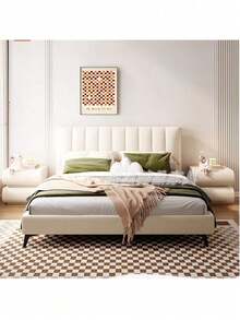 Italian Leather Nightstand, Cream White Bedside Table With Drawer, Minimalist Solid Wood Storage Cabinet For Small Spaces, Modern Bedroom Furniture With Soft Closing For Room Decor,Mesa De Noche,Bedroom Furniture,Night Stand - 白色 - 查看 8