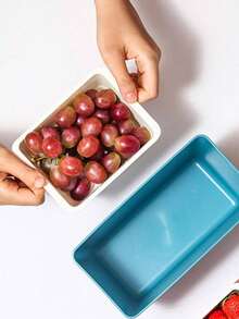 2-Tier Candy & Snack Tray, Household Watermelon Seed Cracker Holder, Square Fruit Plate - Multicolor - View 2