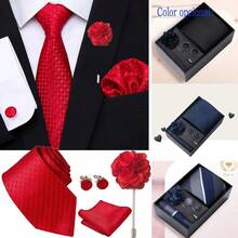 Tendencia1 Set Corbatas Hombre+pañuelo+mancuernillas Conjunto Rayas Azules Rayas 147 CmCalidad premium - Rayas azules - Ver 10