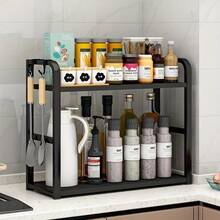 1pc Countertop Storage Rack - Multi-Tier Organizer, Suitable For Kitchen, Pantry And Cabinet, Space-Saving Spice Rack, Durable Modern Design, Kitchen Storage Rack, Smooth Surface - 2-layer Storage Rack - View 8