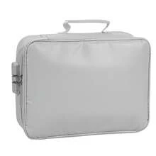 Fireproof Document Bag With Lock 3-Layer Water-Resistant Zipper Portable File Storage Case For Laptop Certificates Travel Home Office Organizer - Grey - View 2