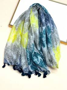 1pc Women's Fashion Silk Scarf, Simple & Elegant Style Shawl, New Breathable Tassel Wrap, Large Long Scarf For Outdoor, Beach, Versatile Head Wrap - Multicolor - View 4