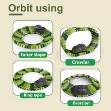 Conjunto de pista de carreras de dinosaurios para niños, pista flexible con coches de dinosaurios y modelos de animales móviles, juguete de construcción 2 en 1 - regalo ideal para Año Nuevo/cumpleaños para niños y niñas - Multicolor - Ver 8