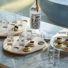 LSA Palette 6-Piece Shot Glass Set With Ash Wood Serving Tray - Clear - View 3