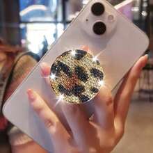 1个闪亮水钻手机支架，创意可伸缩折叠懒人手机支架贴纸，兼容、安卓手机，生日礼物，送给家人、朋友的推拉式手机握把，手机配件，斋月手机配件小礼物，兼容、安卓手机，生日礼物，送给家人、朋友的生日礼物 - 彩色 - 查看 16