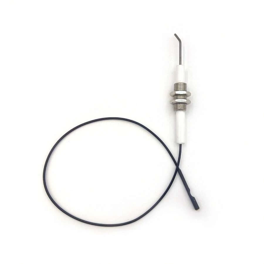 11.81 Inch Long Spark Plug Electrode For Gas Grill, Fits Piezo Igniter, 2.3mm Round Terminal, Battery-Free - White - View 1