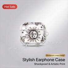 1个斋月日月图案 Pro 3保护套，适用于 Pro 2/3、3无线蓝牙4/3耳机，柔软耳机套 - 黑與白 - 查看 7