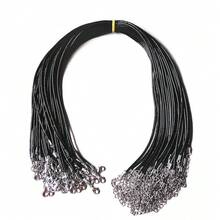 Glory Qin 10pcs Black Leather Necklace Cord Chain 1.5mm 2\ Extension Chain - 18 inch - Xem 4