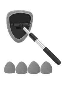 Car Glass Cleaning Tool, Window Cleaner With Reusable Washable Microfiber Pads And Extendable Handle, Suitable For Cars, Trucks, SUVs, RVs And Home Use (5 Pads/3 Pads/1 Pad) - one-size - View 10