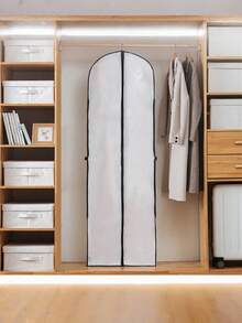 1pc Garment Dust Cover, Household Jacket Dust Bag, Wedding Dust Bag, Thickened Handheld Suit Garment Bag, Foldable Clothes Storage Bag - Multicolor - View 3