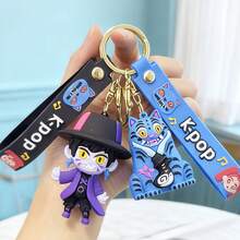 1个KPOP女巫狩猎主题钥匙扣，卡通动漫3D人偶，可作包包/汽车装饰，小礼物