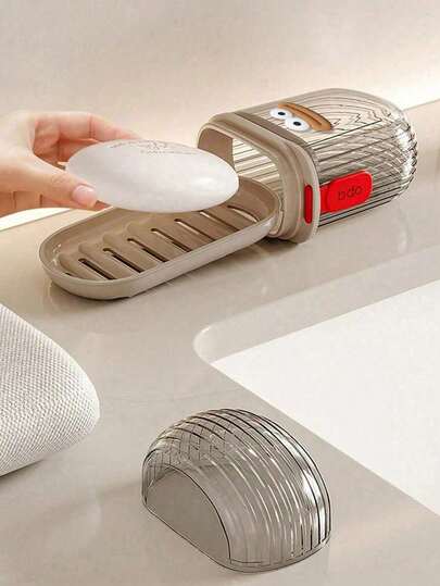 Transparent Travel Soap Container, Leak-Proof Soap Box With Removable Drainage Layer, Portable Soap Holder Suitable For Travel, Camping, Gym, Leak-Proof Drainage Design, Mini Travel Storage Organizer For Outdoors & Leisure,For Trips, Hygiene Accessory,Transparent Soap Dish,Bathroom Organizer Drainage Design Easy To Clean Durable Material Shower Essential Perfect Gift,Valentine'S Day Gift