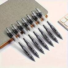 12/24支装 0.5mm 可伸缩圆珠笔套装，黑色/蓝色墨水走珠笔，学生书写用品，办公文具，礼品 - 彩色 - 查看 4