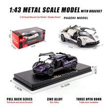 1:43 Scale 3-Door Legendary Sports Car Alloy Diecast Model Collection, Display Stand, Toy For Children, Collectible For Teenagers, Toy Cars For Boys - Multicolor - View 2