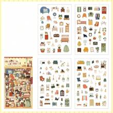 1pc Cutting Sticker, Floating Life Interesting Cross-Border Scrapbooking Sticker, Children Sticker, Pet Scrapbook Material - Multicolor - View 14