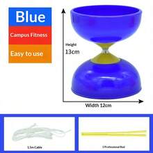 3轴承陀螺式中国悠悠球套装，带破坏者杆和网袋 - 易于发射/更快稳定（透明）