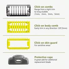 7/8 Guide Comb Guards For One Blade QP2520 QP2530 QP2620 QP2630 QP6510 QP6520 QP6620 Face Hair Clippers Beard Trimmer - Multicolor - View 5