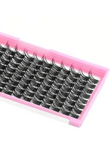 Sulv 96pcs 12 Rows DIY Eyelashes Cluster 10-20mm To Choose DIY Lash Extensions False Lashes Lash Clusters For Self Application At Home - Black - View 5