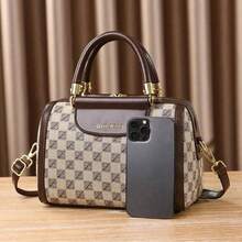 大容量波士顿手提包，时尚高端女士托特包，多功能单肩包，简约设计