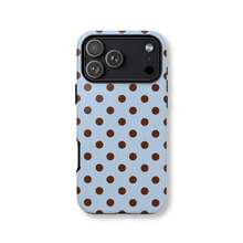 Mocha Polka Dot Blue Phone Case, Compatible With IPhone 17/16/15/14/13/12/11 Pro Max - Blue - View 3