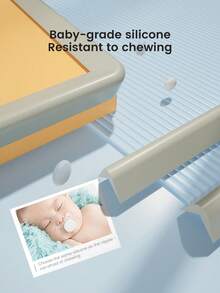 2m Super Soft Gray Silicone Edge Guard - High Quality Self-Adhesive Protective Device, Suitable For Baby Safety, Table And Wall Protection - Grey - View 4