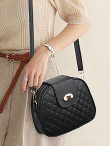 New Large Capacity Handbag, Women's Fashion High-Quality Shoulder Crossbody Bag, Goddess Shoulder Messenger Bag [Zipper Direction Random] - Black - View 5