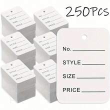 50/200/500pcs Handwritten Price Tags, Suitable For Clothing, Shoes, Hats, Jewelry Price Tag Cards - Multicolor - View 15