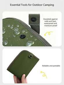 1个户外防水坐垫，隔热，可折叠便携设计，适合攀岩、徒步、露营，也可作为户外聚会的花园家具，配有攀岩登山扣。 - 彩色 - 查看 7