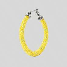 Women's Colorful Glitter Hoop Earrings For Carnival, Sparkle, And Parties - 銀色 - 查看 7