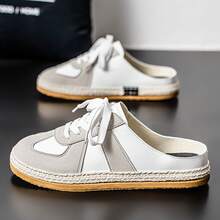 Zapatos de Moda para Mujeres, Sandalias de Verano al Aire Libre, Medio Paquete, Antideslizantes, Suela Suave, Cómodas, Zapatillas Casuales para el Hogar y Uso al Aire Libre - amarillo parduzco - Ver 4