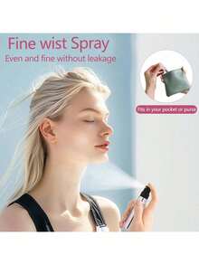 1/5ml Refillable Mini Perfume Spray Bottle, Reusable Portable Empty Liquid Container, Multi-Color Travel Essential. Ideal For Valentine's Day Gift, Travel, Beach, Fall Decor, School Storage & Back To School Supplies - Silver - View 9