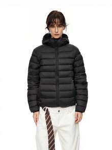 Women Outdoor Down Jackets - Black - View 1