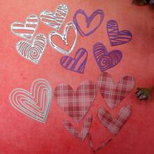 1 Piece Of Heart-Shaped Metal Cutting Mold, Planner Knife Mold Material, DIY Cutting Book Embossing Cutting Knife Mold, Handicraft Metal Mold, Die-Cutting Envelope For Making Cards, Photo Album Cards, Embossed Paper Crafts, Photo Album Stamps, Cards, Birthday And Holiday Gifts, Suitable For Collage Artists And Paper Art Enthusiasts - Silver - View 2